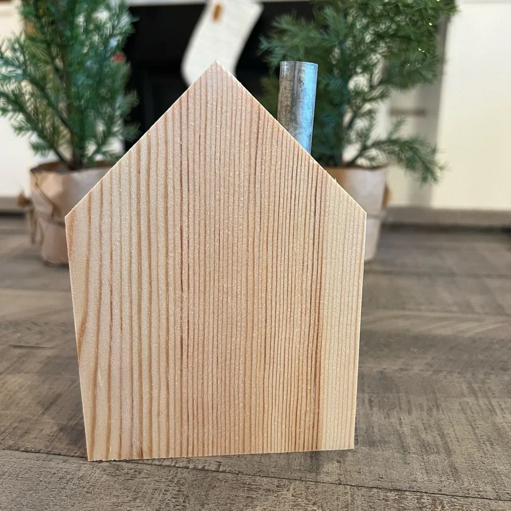 Target 🎯 3 Farmhouse Wooden Houses Tiered Tray Decor Home Accents